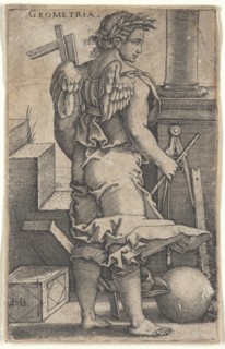 Geometry, from the episode "The Seven Liberal Arts", 1530-1540. Creator: Beham, Hans Sebald (1500-1550).