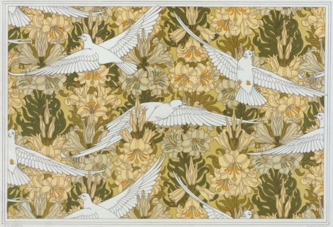 Doves and lilies, 1897. Creator: Verneuil, Maurice Pillard (1869-1942).