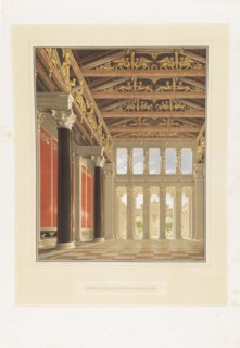 Design for a royal castle on the Acropolis in Athens. The Great Hall, 1840-1843. Creator: Schinkel, Karl Friedrich (1781-1841).