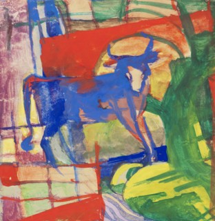 Blue cow, 1913-1914. Creator: Marc, Franz (1880-1916).