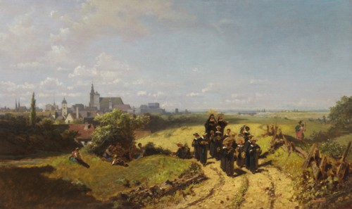 Institute walk, c.1868. Creator: Spitzweg, Carl (1808-1885).