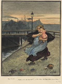 Into the water, c.1919. Creator: Zille, Heinrich (1858-1929).