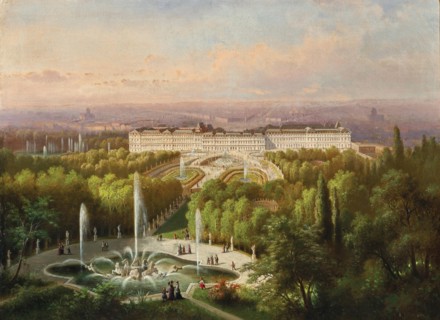 View of Versailles Palace, Second half of the 19th century. Creator: Rieger, Alberto (1834-1904).