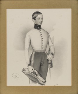 Portrait of Archduke Wilhelm of Habsburg-Lorraine (1827-1894), 1843. Creator: Kriehuber, Josef (1800-1876).