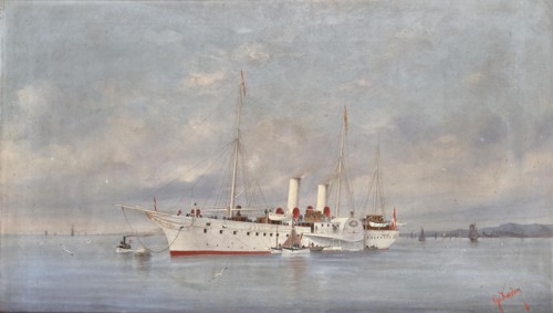 Radaviso "Miramar", the Imperial Austrian state yacht, 1893. Creator: Kappler, Gustav (1855-1922).