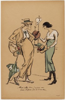 Mam'selle Coco, j'voudrais un beau chapeau pour le Dimanche (Mam'selle Coco, I would like..., 1919. Creator: Sem, (Georges Goursat) (1863-1934).