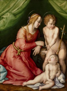 Madonna and Child with the Infant Saint John, First half of the 16th century. Creator: Foschi, Pier Francesco di Jacopo (1502-1567).