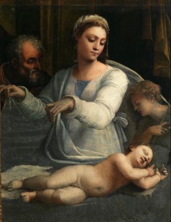 Madonna with the veil, 1533. Creator: Piombo, Sebastiano, del (1485-1547).