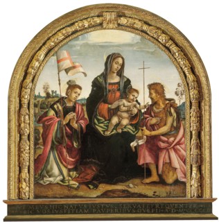 Madonna and Child with Saints Stephen and John the Baptist (Pala dell'Udienza), 1502-1503. Creator: Lippi, Filippino (1457-1504).