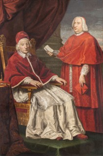Portrait of Pope Clement XII. and Cardinal Neri Maria Corsini. Creator: Cristofari, Pietro Paolo (1685-1743).