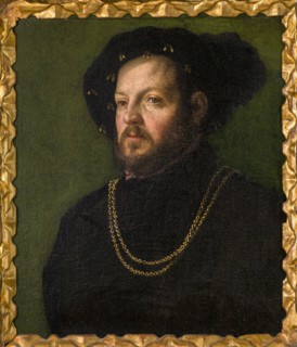 Portrait of a gentleman with a black beret, 1530-1535. Creator: Girolamo da Carpi (Girolamo Sellari) (1501-1556).