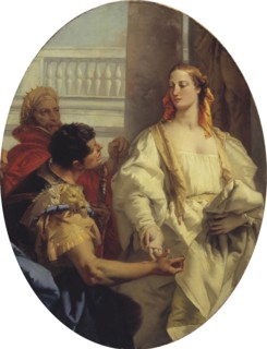 Latinus offers Aeneas his daughter Lavinia in marriage, 1753-1754. Creator: Tiepolo, Giambattista (1696-1770).