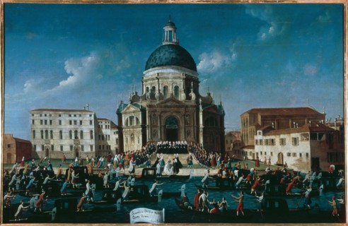 The wedding of a noble lady in Santa Maria della Salute, 1779-1792. Creator: Bella, Gabriele (1730-1799).