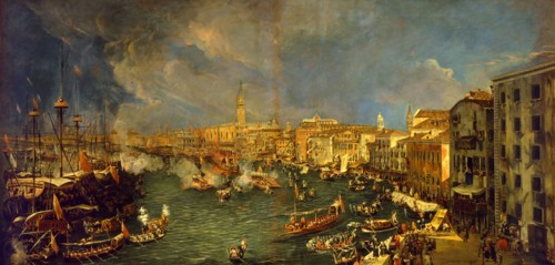 The departure of the Bucintoro, 1729. Creator: Stom, Antonio (1688-1734).