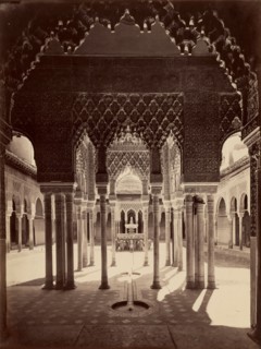The Court of Lions in the Alhambra, 1870. Creator: Laurent, Juan (1816-1886).