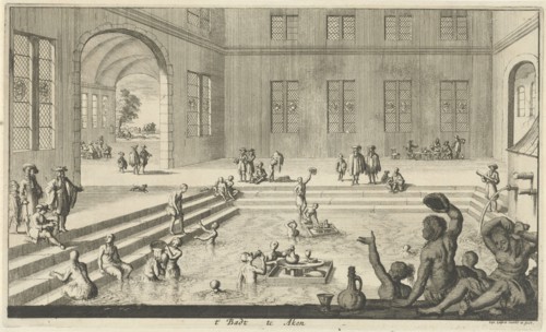 Imperial bath in Aachen, 1682. Creator: Luyken, Jan (Johannes) (1649-1712).