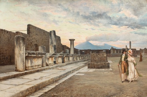 Il foro a Pompei. Creator: Bazzani, Luigi (1836-1927).