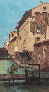 The tanneries of Via Capo di Lucca. Creator: Faccioli, Raffaele (1845-1916).