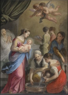 The birth of John the Baptist, 1675. Creator: Bricci, Plautilla (1616-1705).