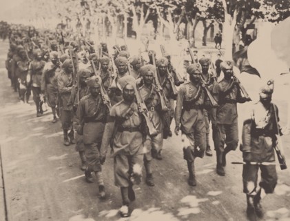 Sikh Regiment in the First World War in France, 1914. Creator: Unknown photographer.