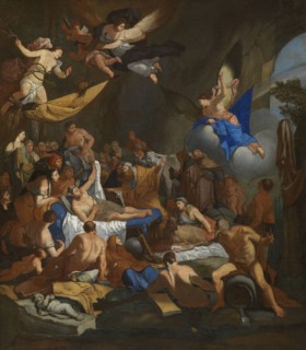 Iris in the realm of hypnosis, c.1670. Creator: Carpioni, Giulio (1613-1678).