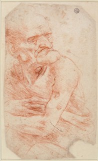 Study of an Old Man, Second half of the 15th century. Creator: Leonardo da Vinci (1452-1519).