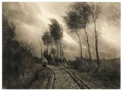 Quel vent! ("What a wind!"), 1930. Creator: Misonne, Leonard (1870-1943).