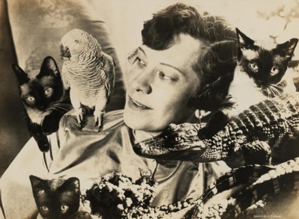 Tilla Durieux with exotic animals, 1920s. Creator: Stone, Sasha (1895-1940).