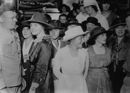 Enlisting "Marinettes", between c1915 and c1920. Creator: Bain News Service.