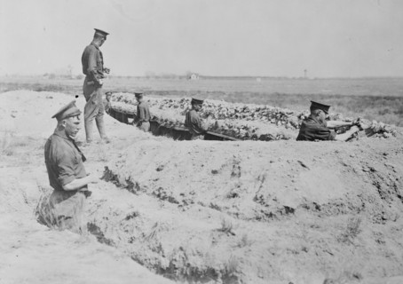 Cadets N.M.M.I. digging trench, between c1915 and c1920. Creator: Bain News Service.