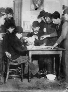 Raffle for goose Xmas [Christmas], 1910. Creator: Bain News Service.