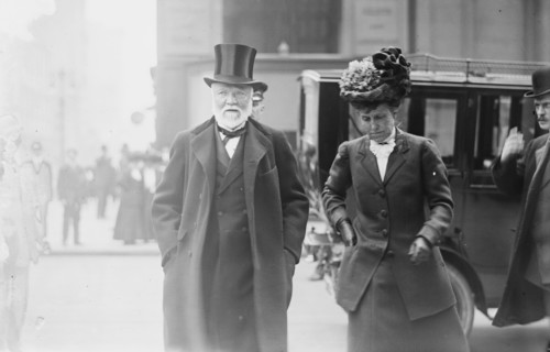 Mr. and Mrs. Andrew Carnegie on street, 1910. Creator: Bain News Service.