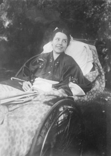 Marjorie Mahr in wheel chair, 1910. Creator: Bain News Service.