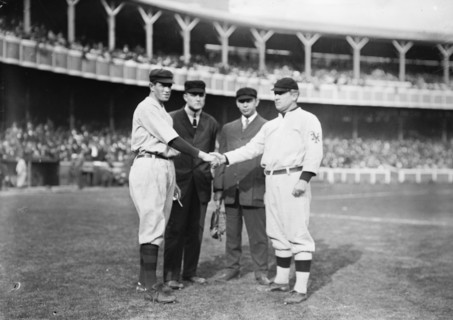 Hal Chase, New York, AL and John McGraw, New York, NL (baseball), 1910. Creators: Bain News Service, Hal Chase.