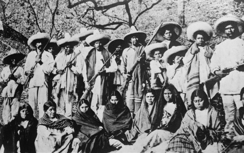 Insurrectos & their women, Mexico, between c1910 and c1915. Creator: Bain News Service.