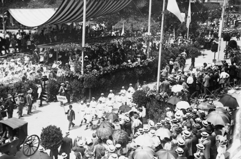 Japan (Waseda Ball Team) in N.Y. 4th of July Parade, 1911. Creator: Bain News Service.