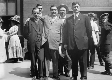 L to R: A.D. Thompson, Morris Cohn, Palmieri, T.F. Cannon, F.J. Gropper, 1912. Creator: Bain News Service.