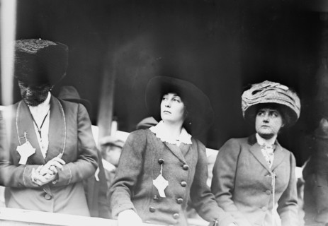 Vanderbilt Race 1910 Miss Bird and Mrs. Thomas Hitchcock, 1910. Creator: Bain News Service.