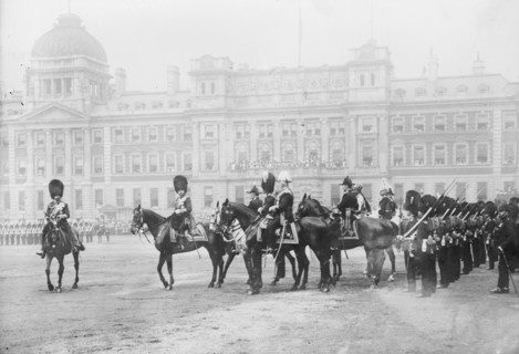 King George V at Trooping of Colors, May 1911. Creator: Bain News Service.