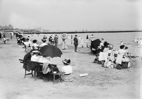 Coney Island, the Beach, between c1910 and c1915. Creator: Bain News Service.