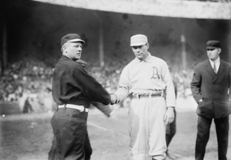 John McGraw, New York, NL & Davis, Philadelphia, AL (baseball), 1911. Creator: Bain News Service.