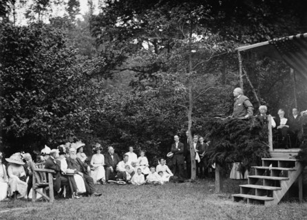 Dedication of Joaquin Miller Cabin, between c1910 and c1915. Creator: Bain News Service.