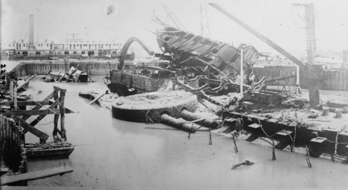 Bow of USS Maine, between c1910 and c1915. Creator: Bain News Service.