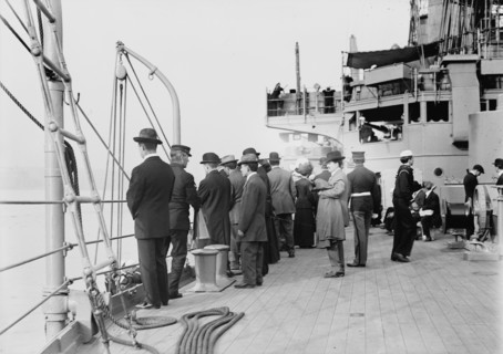 Visitors on USS Connecticut, between c1910 and c1915. Creator: Bain News Service.