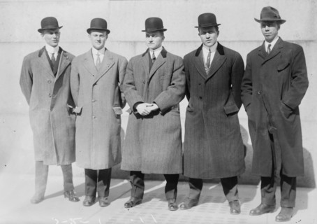 Z. Erhard, C. Hoff, G. Simmons, Bert Daniels, E. Bergen, 1913. Creator: Bain News Service.
