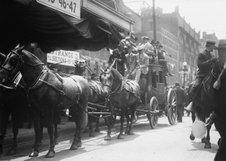 California delegates on stagecoach at the 1912 Republican National Convention held at the...1912. Creator: Bain News Service.