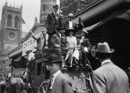 California delegates on stagecoach at the 1912 Republican National Convention held at the...1912. Creator: Bain News Service.