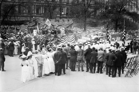 Mayor reviews Olympic Athletes, 1912. Creator: Bain News Service.