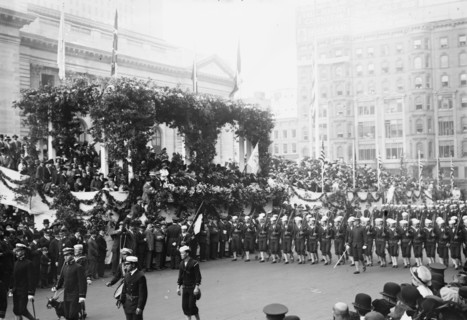 U.S. Sailors in Columbus Day Parade, between c1910 and c1915. Creator: Bain News Service.