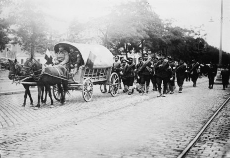 Bulgarian ambulance going to front, between c1910 and c1915. Creator: Bain News Service.